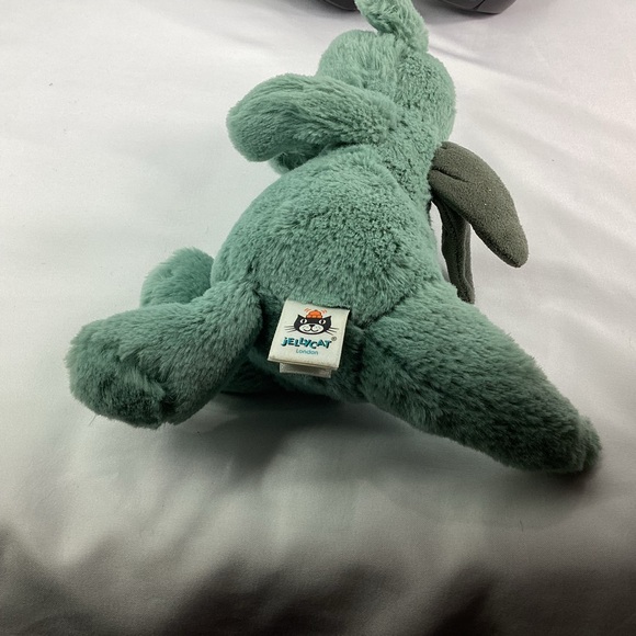 Jellycat Plush Small Bashful Dragon Light Green Sage Soft Toy 8” Stuffed Animal - Picture 6 of 13